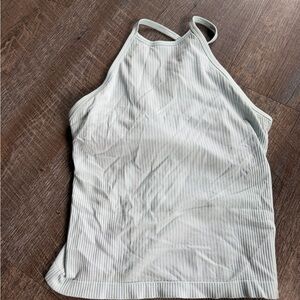 lululemon athletica Light Blue Ribbed Tank Top